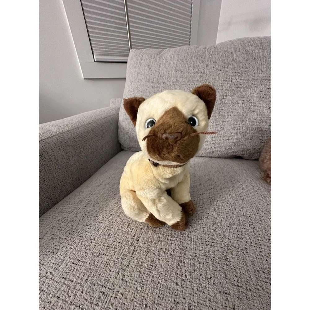 Ty Beanie Buddies Siamese Cat Plush SIAM Stuffed Animal Sitting Seal Pt Vintage